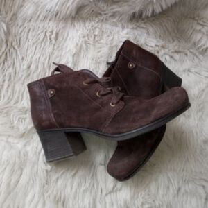 Naturalizer Brown Suede Ankle Booties Sz 6.5  Hotter N5 Comfort Suede Leather